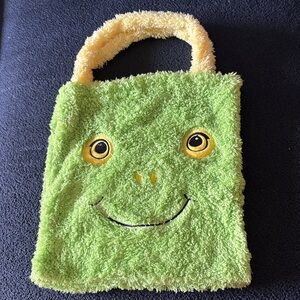 Adorable Plush Dinosaur Tote Bag - Green and Yellow